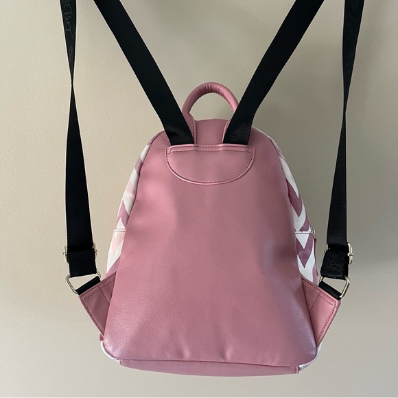 Betsey Johnson Pink Chevron Backpack - Picture 13 of 16